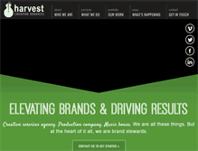 Tablet Screenshot of harvestcreativeservices.com